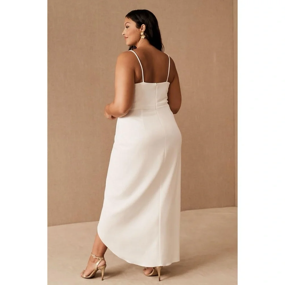 Anthropologie BHLDN Caron Ivory Bridal Midi Dress Size 6 Wedding NWT - Picture 7 of 12
